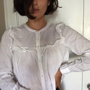 Cotton eyelet prairie top